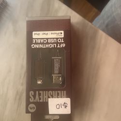 Hershey 6ft Lighting To USB Cable Made iPhone| IPad| IPod 