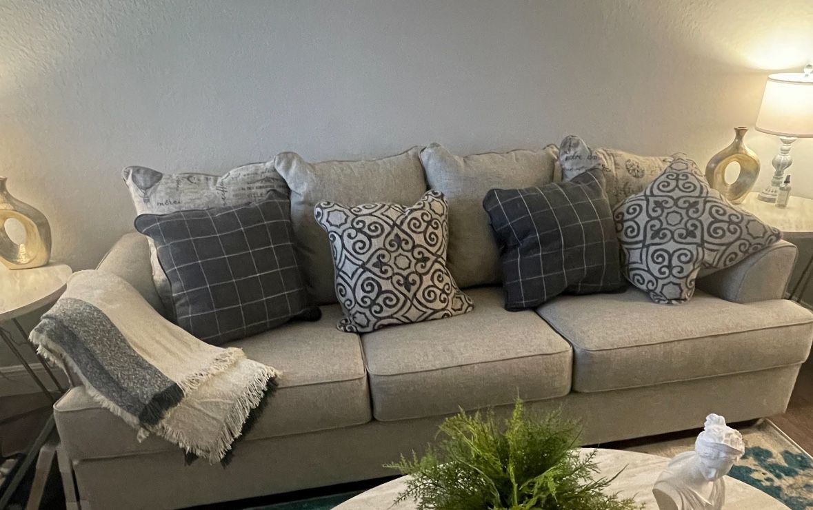 Gray micro sofa