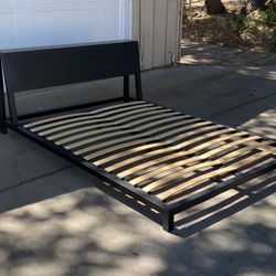 Low Profile Queen Bed Frame Modern Powder Coated Metal Design Within Reach DWR
