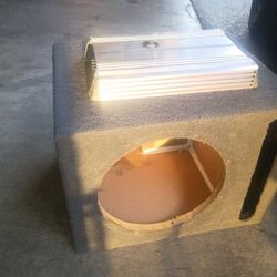 R.E 500w 4ch Amp And 12" Sub Box