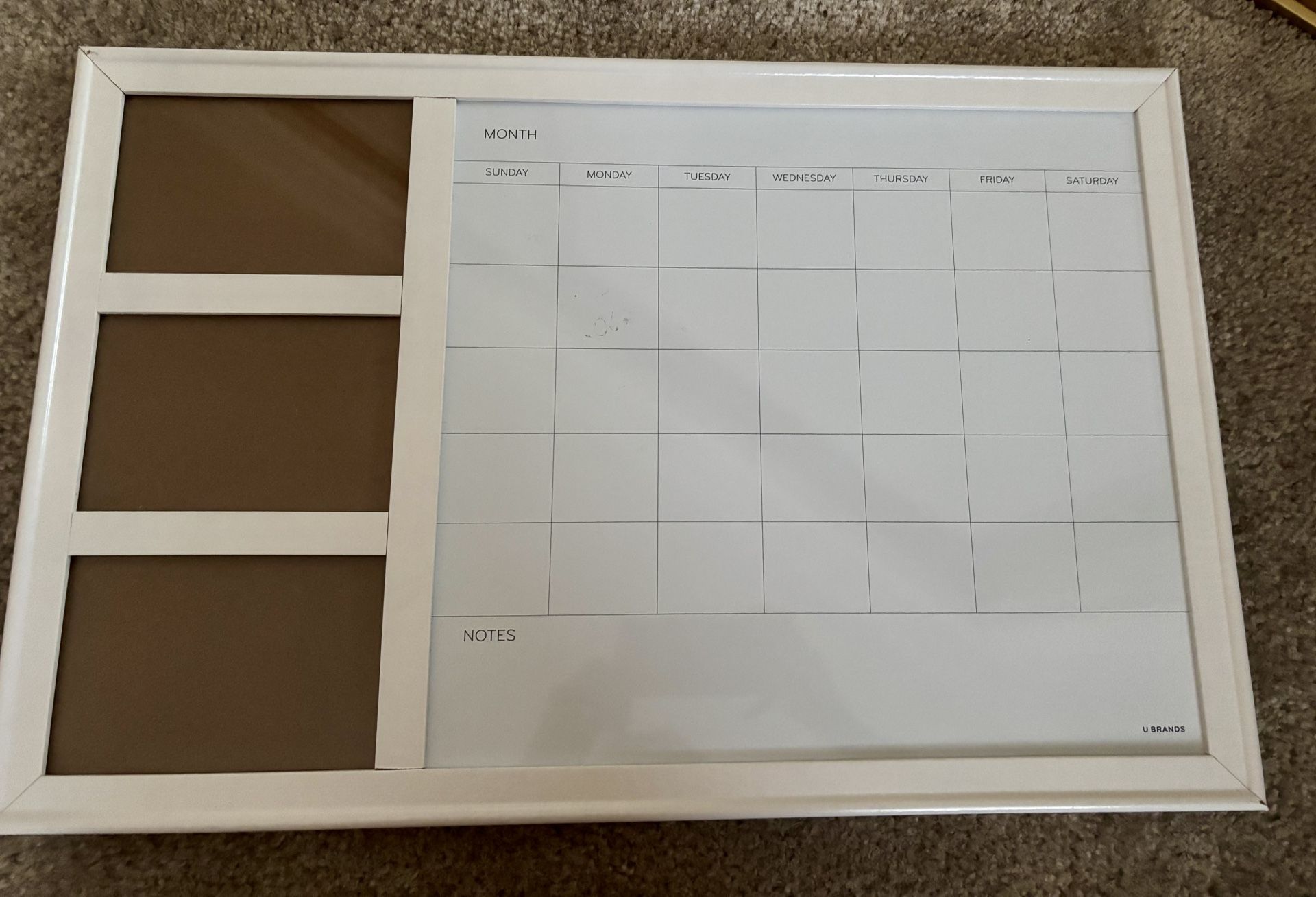“23 x 15” Magnetic dry Erase Calendar Board With Decor Frame With