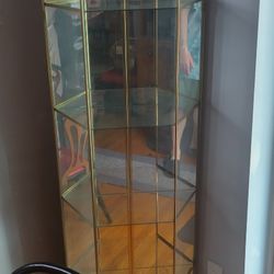 Curio Glass Cabinet With Shelves 