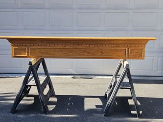 Solid oak mantle
