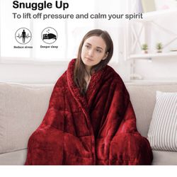 Uttermara Sherpa Fleece Weighted Blanket 20 lbs for Adult, Unicolor Ultra-Soft Fleece and Sherpa, Dual Sided Cozy Plush Blanket for Sofa Bed, 60 x 80 