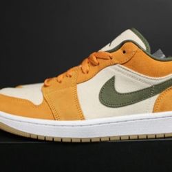 Jordan 1 Low Orange Olive Size 9.5 For Men Nuevos 