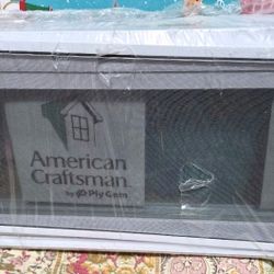 American Craftsman White Vinyl Hopper Replacement Window, 