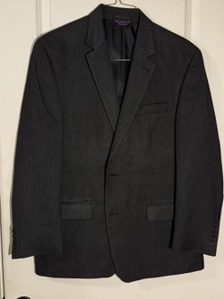 Charcoal Herringbone Two Button Blazer 44 Regular
