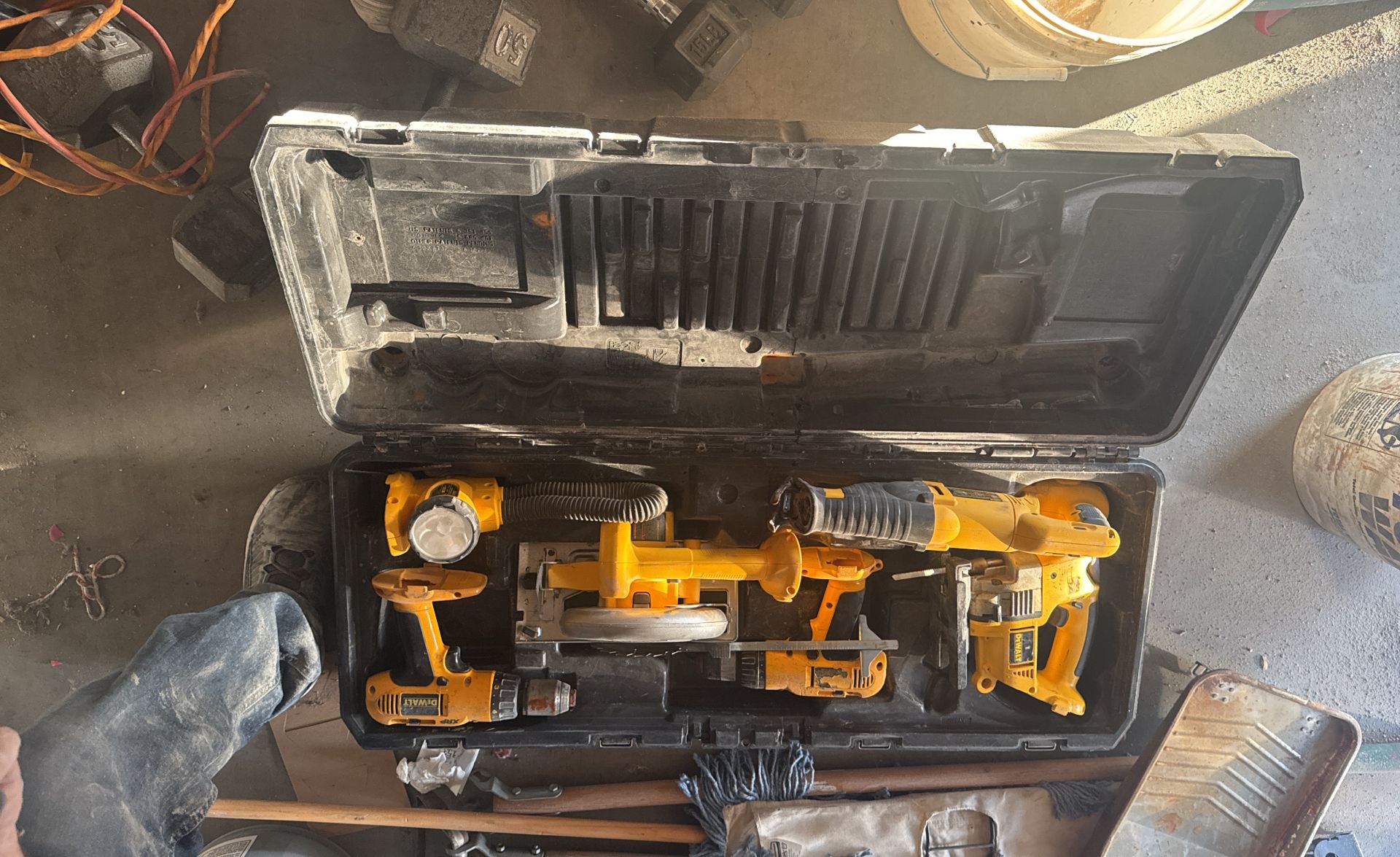 Box Of dewalt Tools