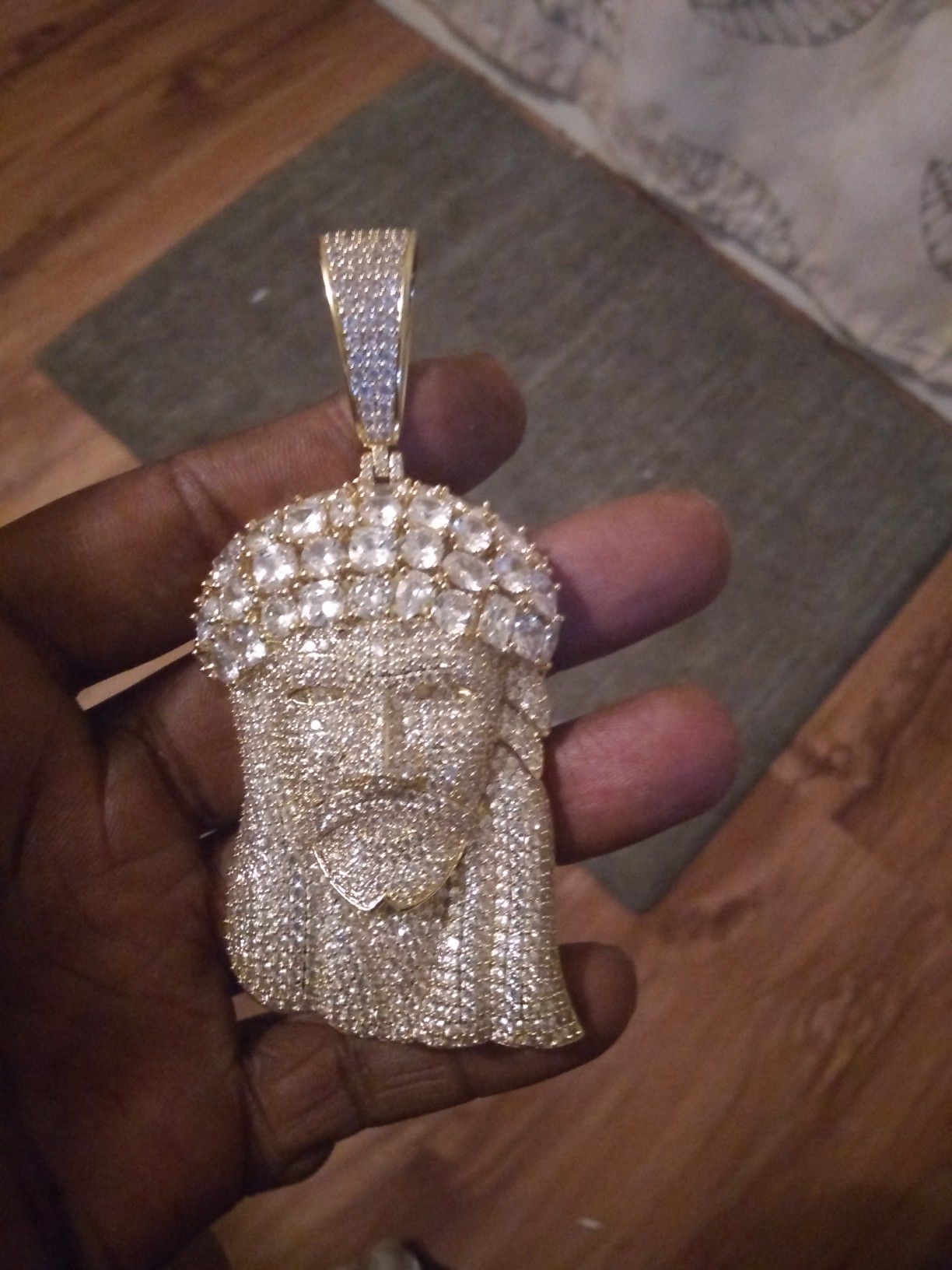 Gold filled Jesus piece pendant