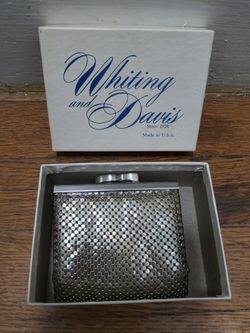 Whiting And Davis Silver Mesh Coin Purse New In Box