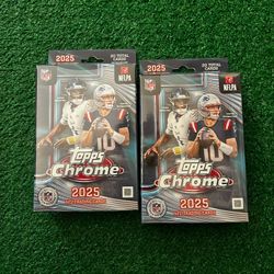 2025 Topps Chrome NFL Football Hanger Box