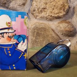 Avon Big Whistle Mens After Shave with Box 4 FL OZ 1970s Vintage Decanter Empty Glass Collectible 