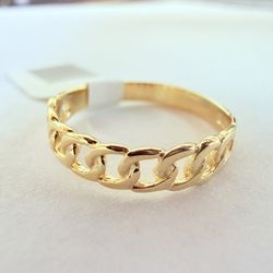 10K Gold Curb Link Ring