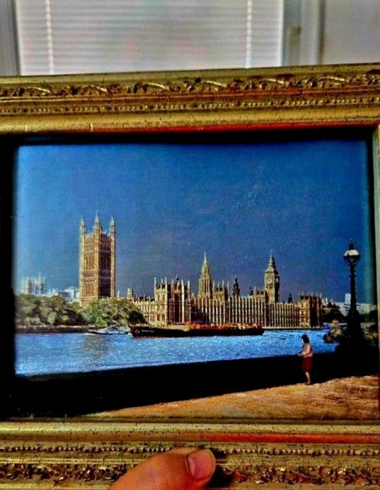 Vintage Foil Westmister Palace Framed Wall Art 11.5"×9.5" Check My Other Listings