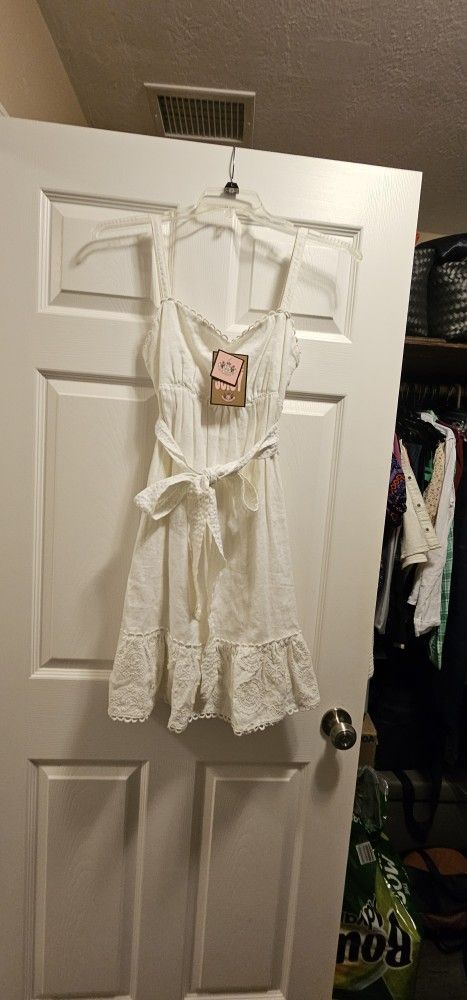 White LINEN DRESS