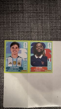 Panini World Cup 2026 GREEN PARALLEL Stickers - Julián Álvarez & Manu Koné (1:1,400 Rare)