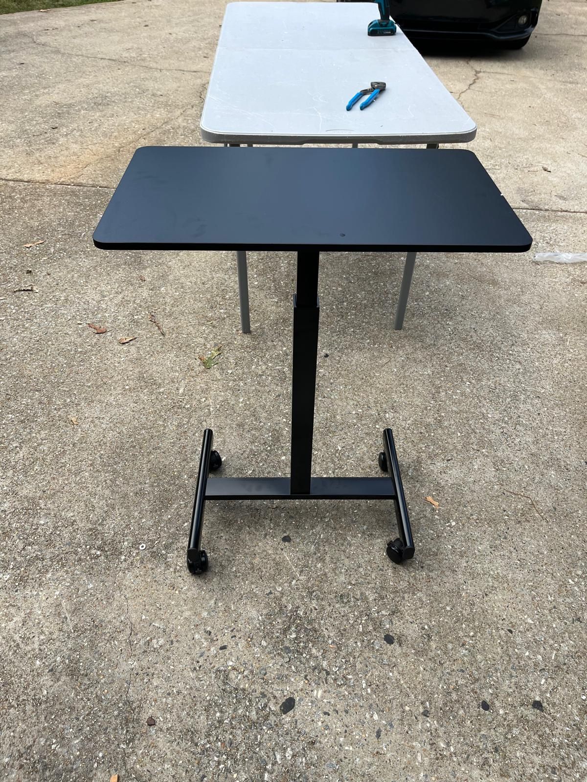 Airlift Height Adjustable Mobile Laptop Cart Desk