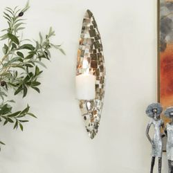 Set Of 2 Cosomoliving Candlestick Pillar Wall Sconce