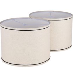 Set of 2,Drum Lampshades 13"x13" x 10" High