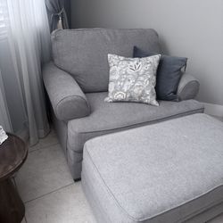 Brand New Oversized Chair And Ottoman 