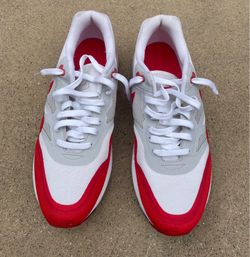 Nike Air Max Lunar1 OG Red White Gray 2014 Vintage 654469-101 Men's Size 10.5