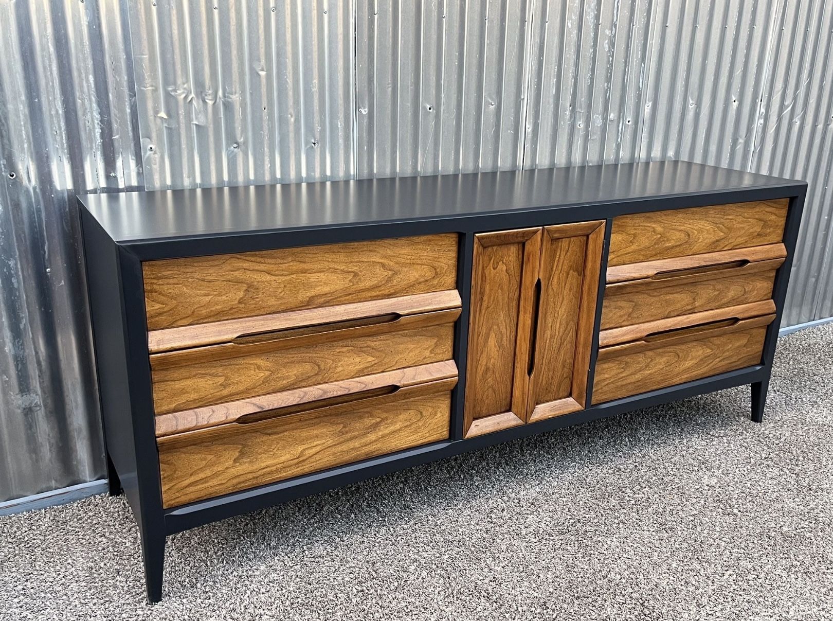 Mid Century Modern Dresser – Vintage Basic Witz – Refinished Credenza