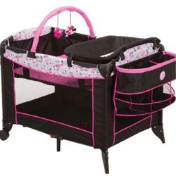 Disneys Baby Minnie Mouse 3 In 1 Bassinet Playpen Changing Table 