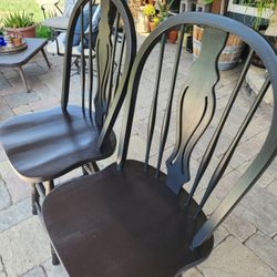 2 Black Swivel Bar Stools