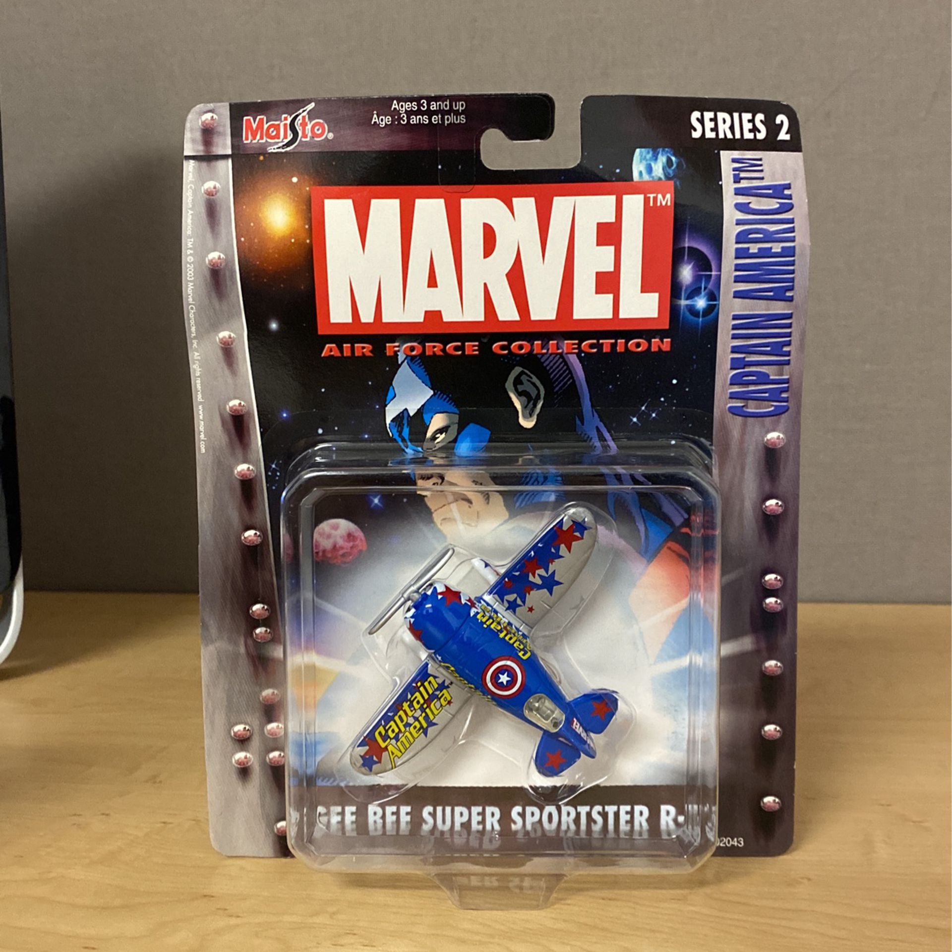 MARVEL CAPTAIN AMERICA AIR FORCE COLLECTION GEE BEE SUPER SPORTSTER PLANE MAISTO