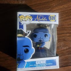 The item is a Funko Pop! Disney Aladdin Genie vinyl figure, #539. 