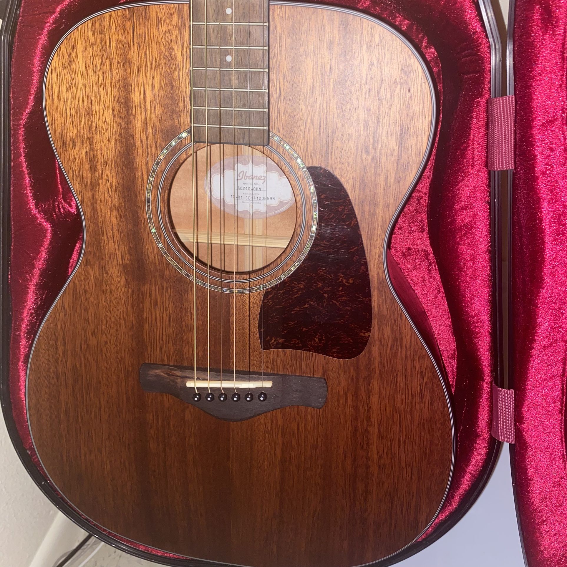 Ibanez Artwood AC240-OPN Grand Concert Acoustic Guitar Open Pore December 2014 - Open Pore Natural