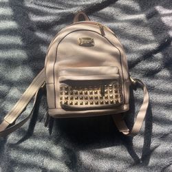 Micheal Kors Pink Studded Mini Backpack 