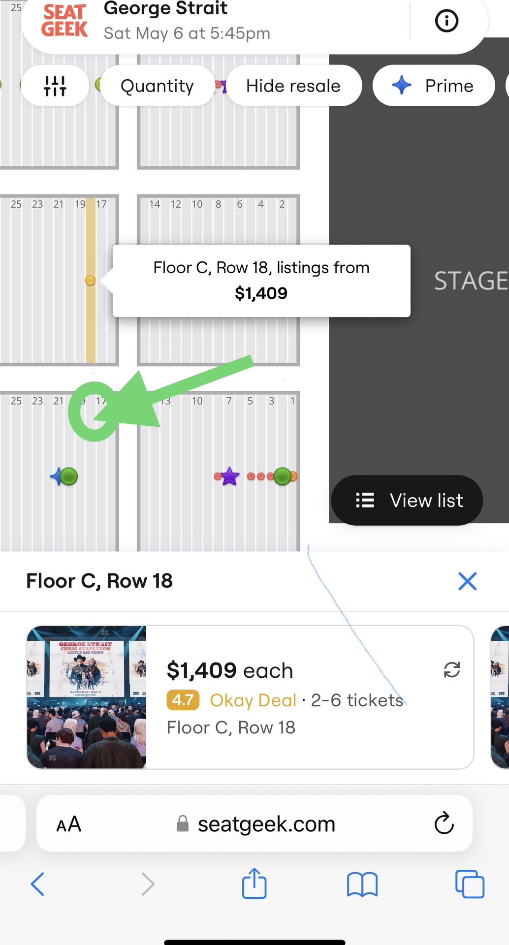 2 VIP Floor tickets to George Strait, Chris Stapleton, and Little Big Town