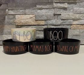 Rae Dunn Halloween Dog bowls