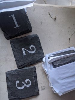 Stone table numbers wedding shower birthday 1-12 never used etsy