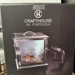 Cocktail Smoking Box W/handled Smoker