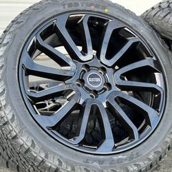 22" Wheels Rims Tires Range Rover Autobiography HSE Sport Land Rover 22 Inch 285/45R22 AT Black 