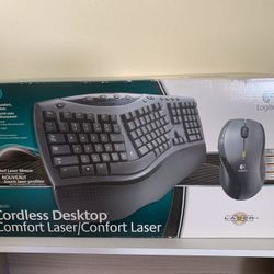 Brand New - Logitech Cordless Desktop Comfort Laser Keyboard and Mouse