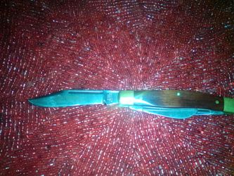 VINTAGE WOODEN CRAFTSMAN FOLDING POCKET KNIFE