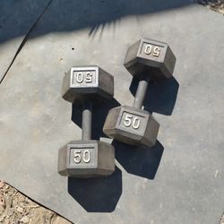 50lb Hex Dumbbells 
