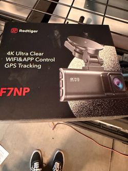 REDTIGER F7NP 4K Front & Rear Dash Cam + GPS/WiFi – Open Box, Never Used
