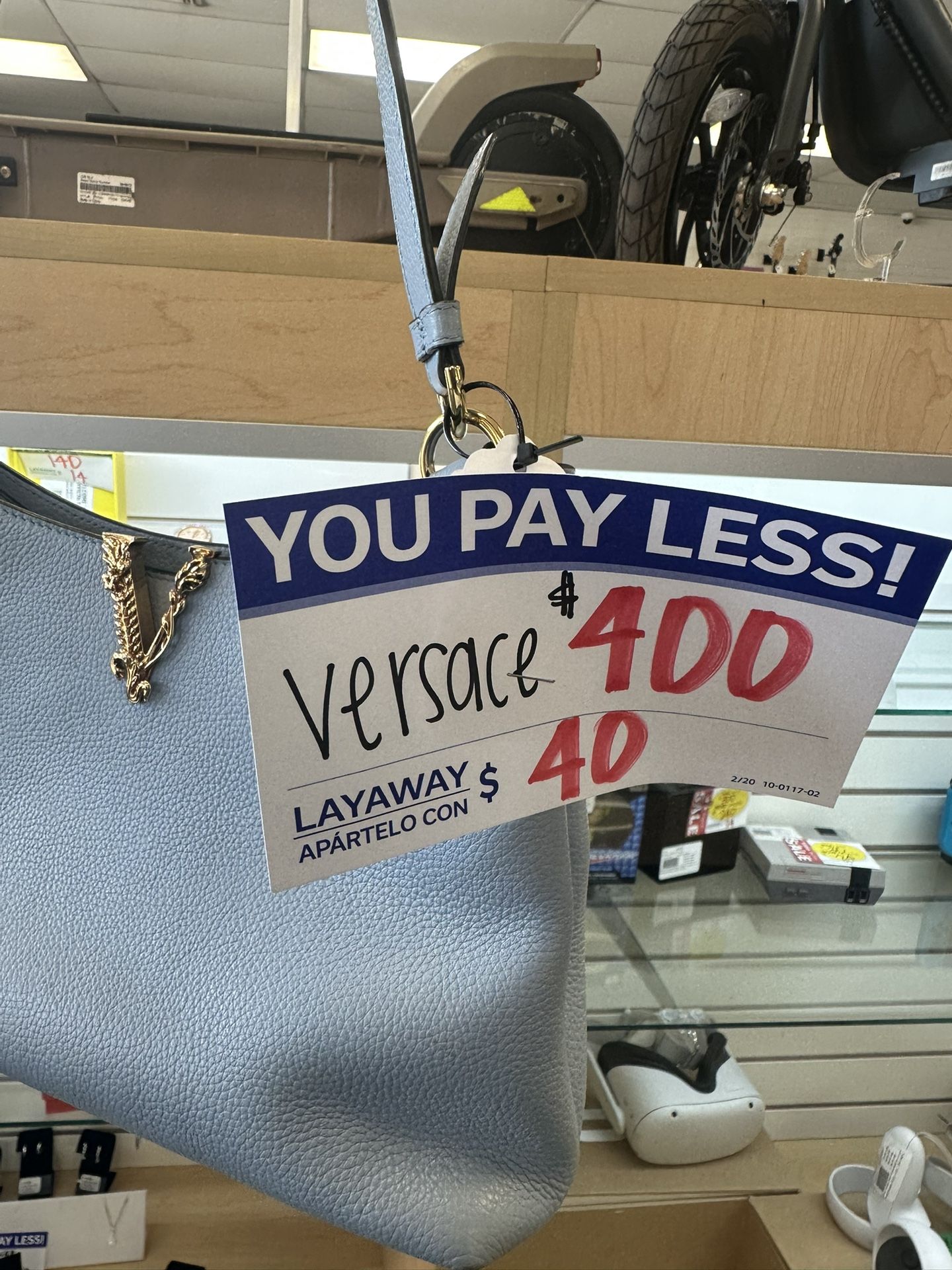 Versace blue shoulder Bag 