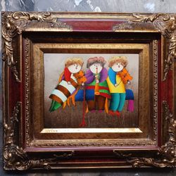 PAINTING. Three Musicians. Canvas. 