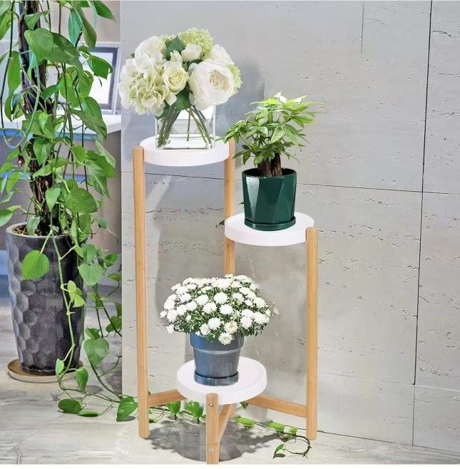 XJJ456-S Plant Stand Plant Stands Indoor, 3 Tier Tall Corner Plant Stand Holder & Plant Display