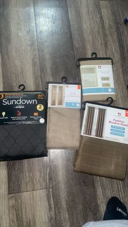 Curtains 20for 5   all brand new never opened the sundown curtain has two panels great for summer