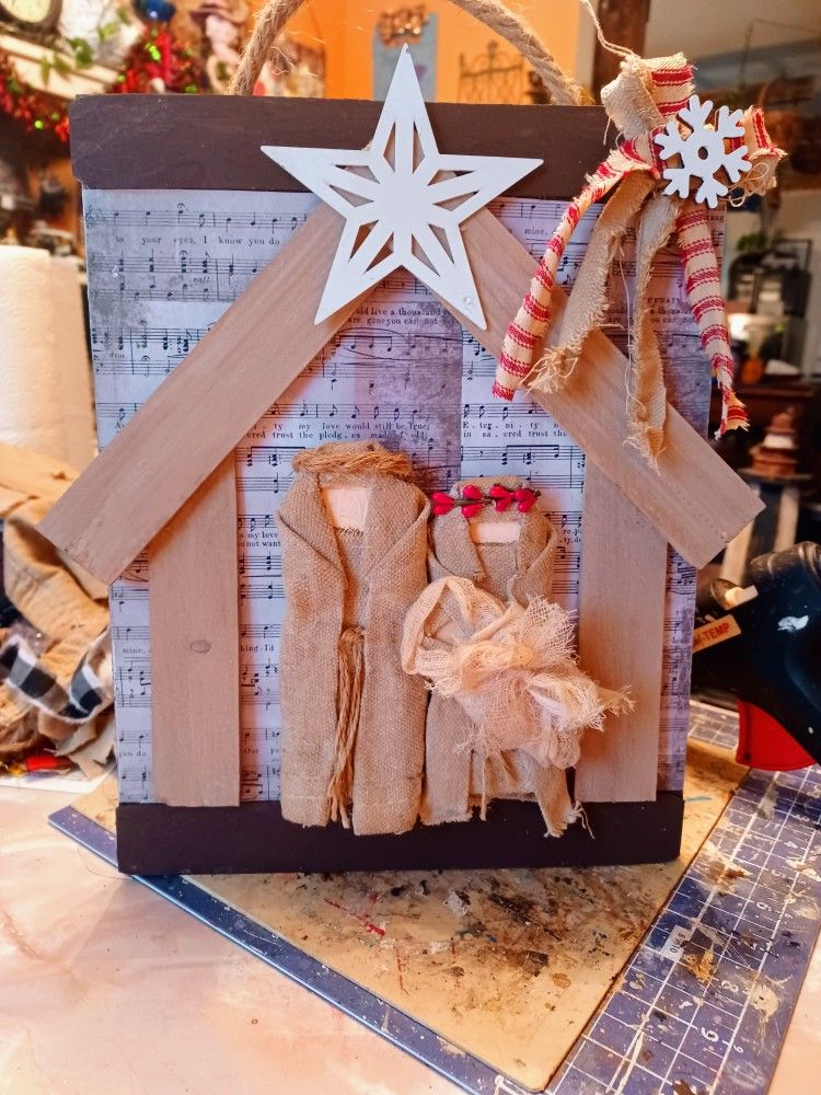 Cute Manger Sign, 1ft. X 9"1/2