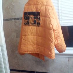 Supreme X Iggy Pop Orange Puffer Coat