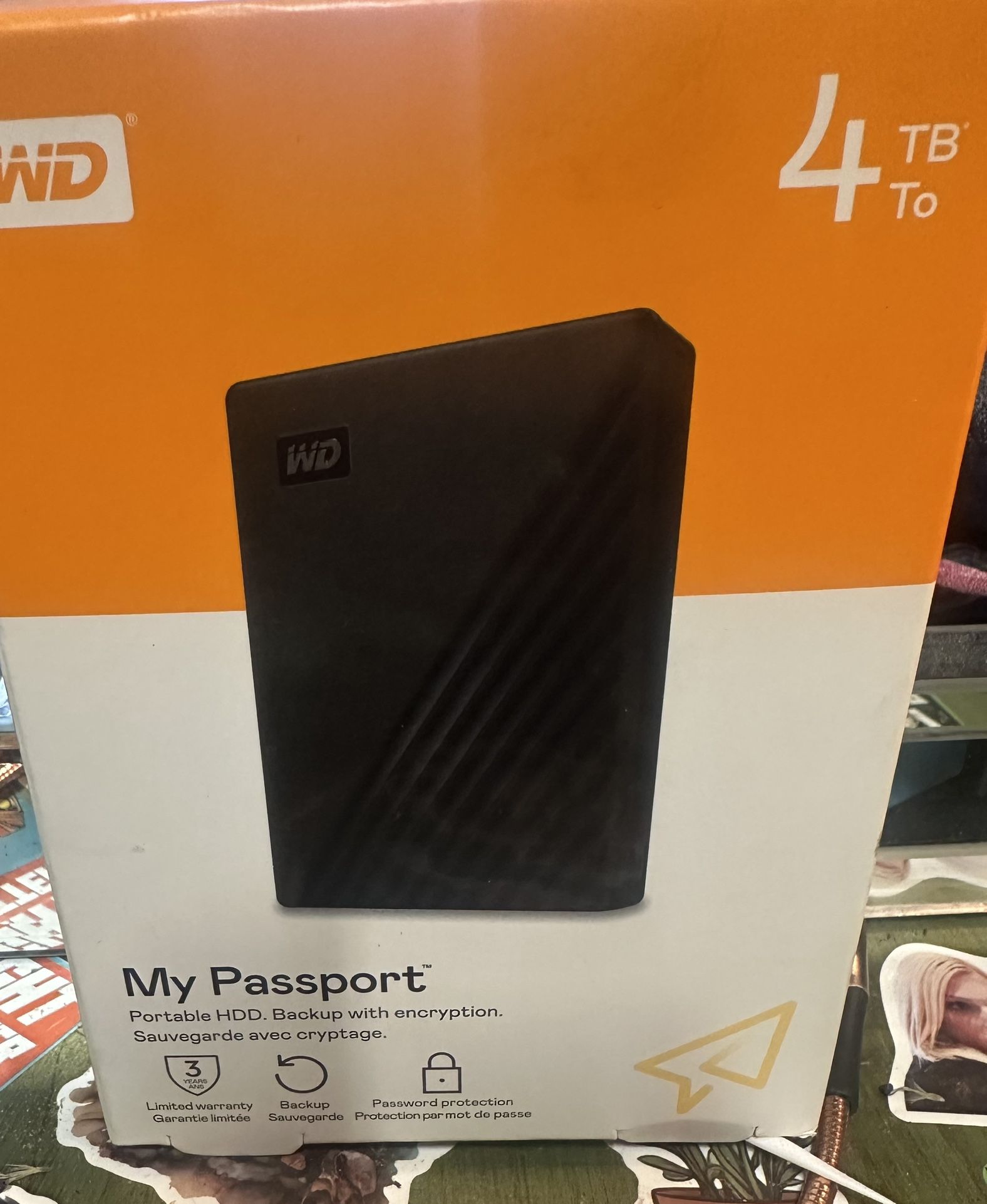 4TB Portable HDD WD My Passport