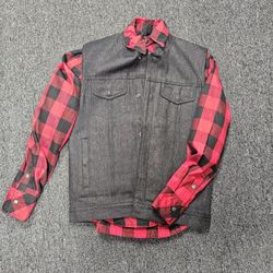 Brand New Demin Vests With Kevlar Riding Flannels $200 EACH