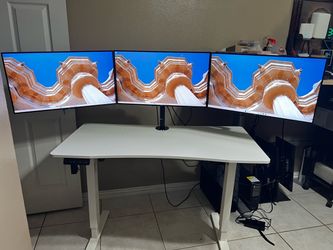 (3) DELL 27” QHD MONITORS/ULTRASHARP/TRIPLE/2560x1440/MOUNT/HDMI/LED/STAND